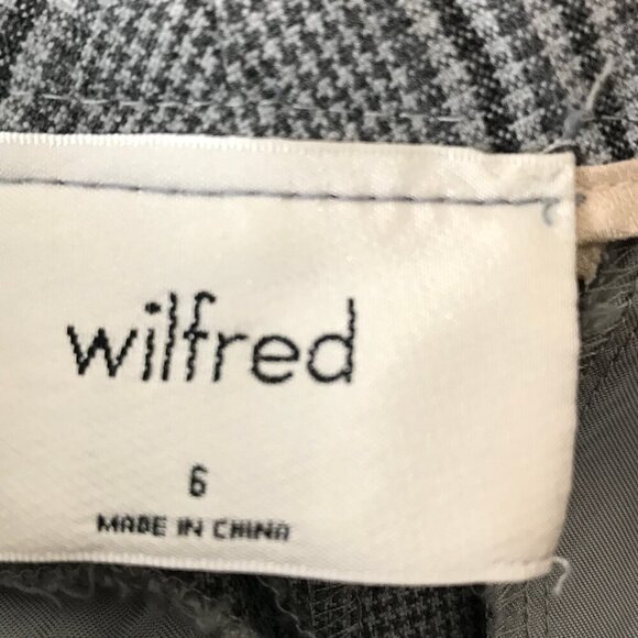 Aritzia Wilfred Blue Plaid High Rise Dress Pant With Belt Size 6 - Picture 6 of 7